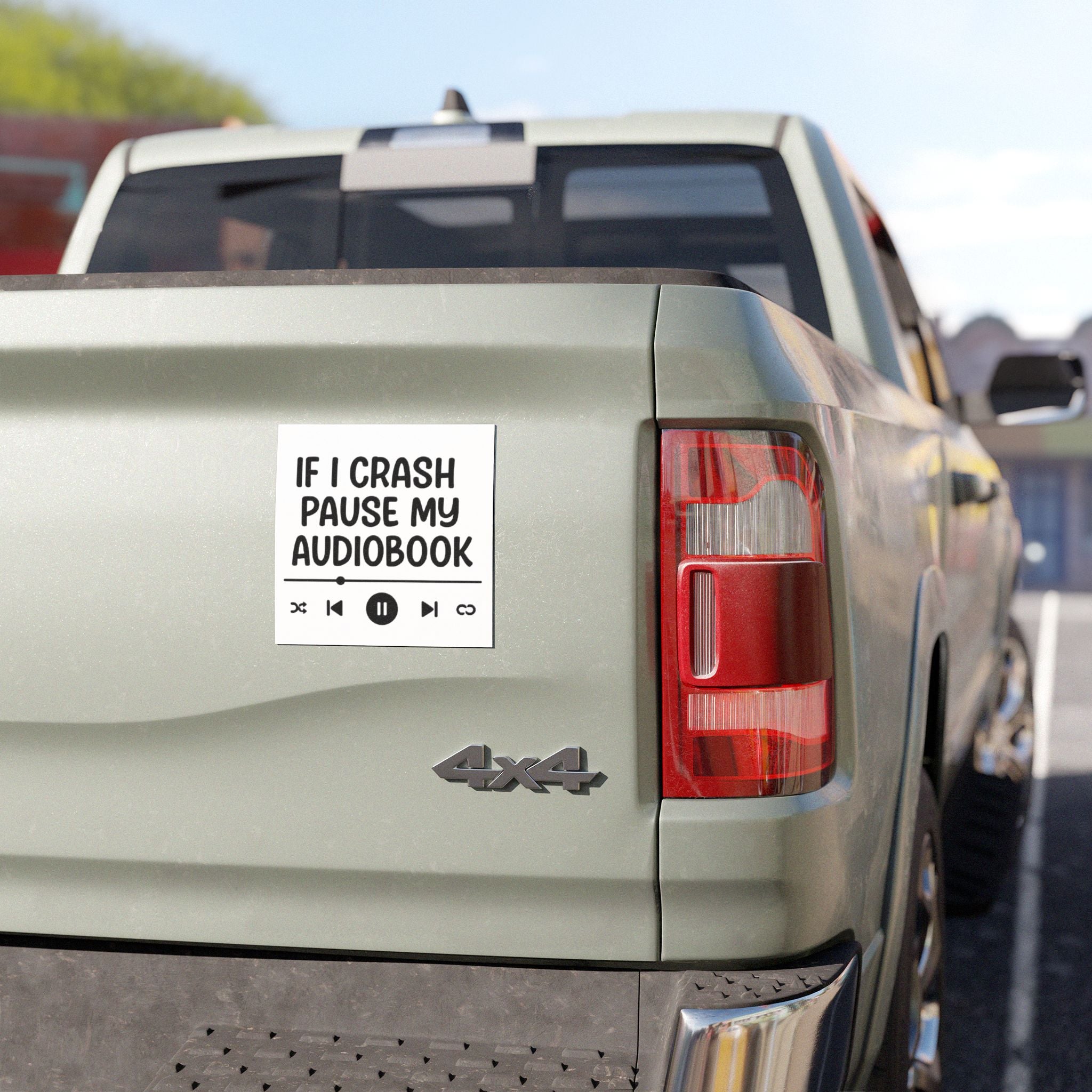 If I Crash Pause My Audiobook Car Magnet | Bookish Reader Car Magnet | Audiobook Lover Gift