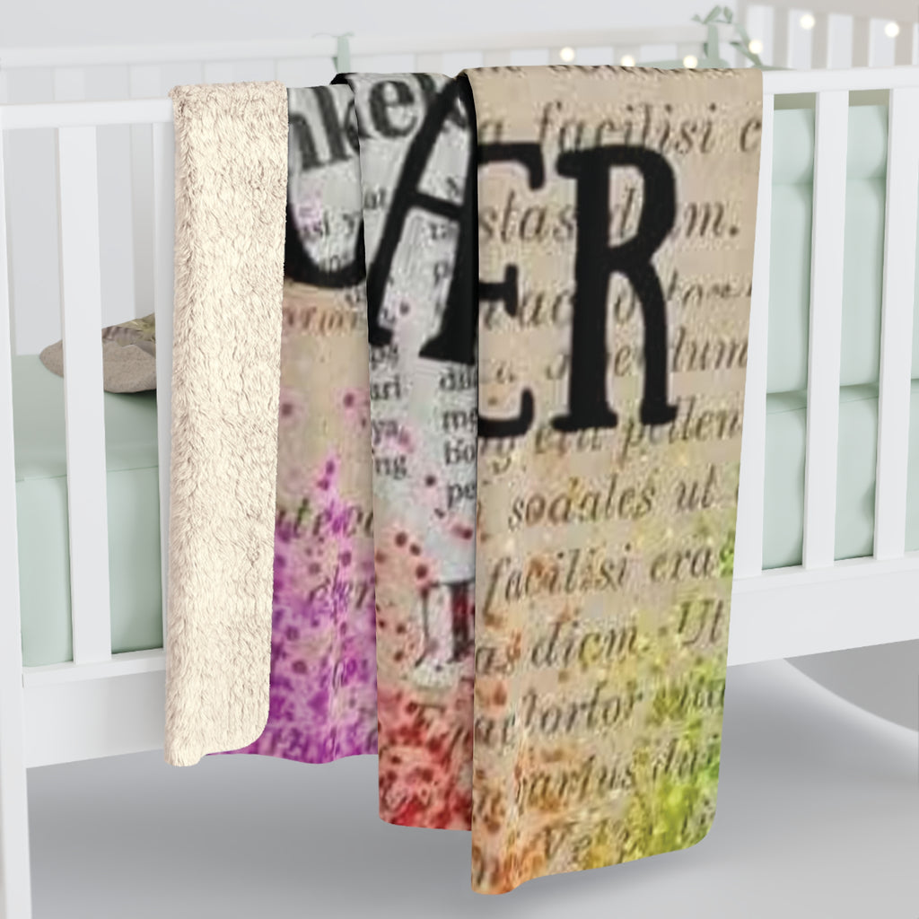 “Just One More Chapter” Sherpa Fleece Blanket – Cozy Book Lover Throw