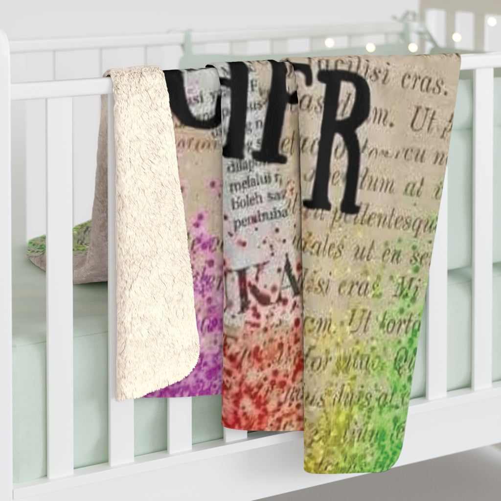 “Just One More Chapter” Sherpa Fleece Blanket – Cozy Book Lover Throw