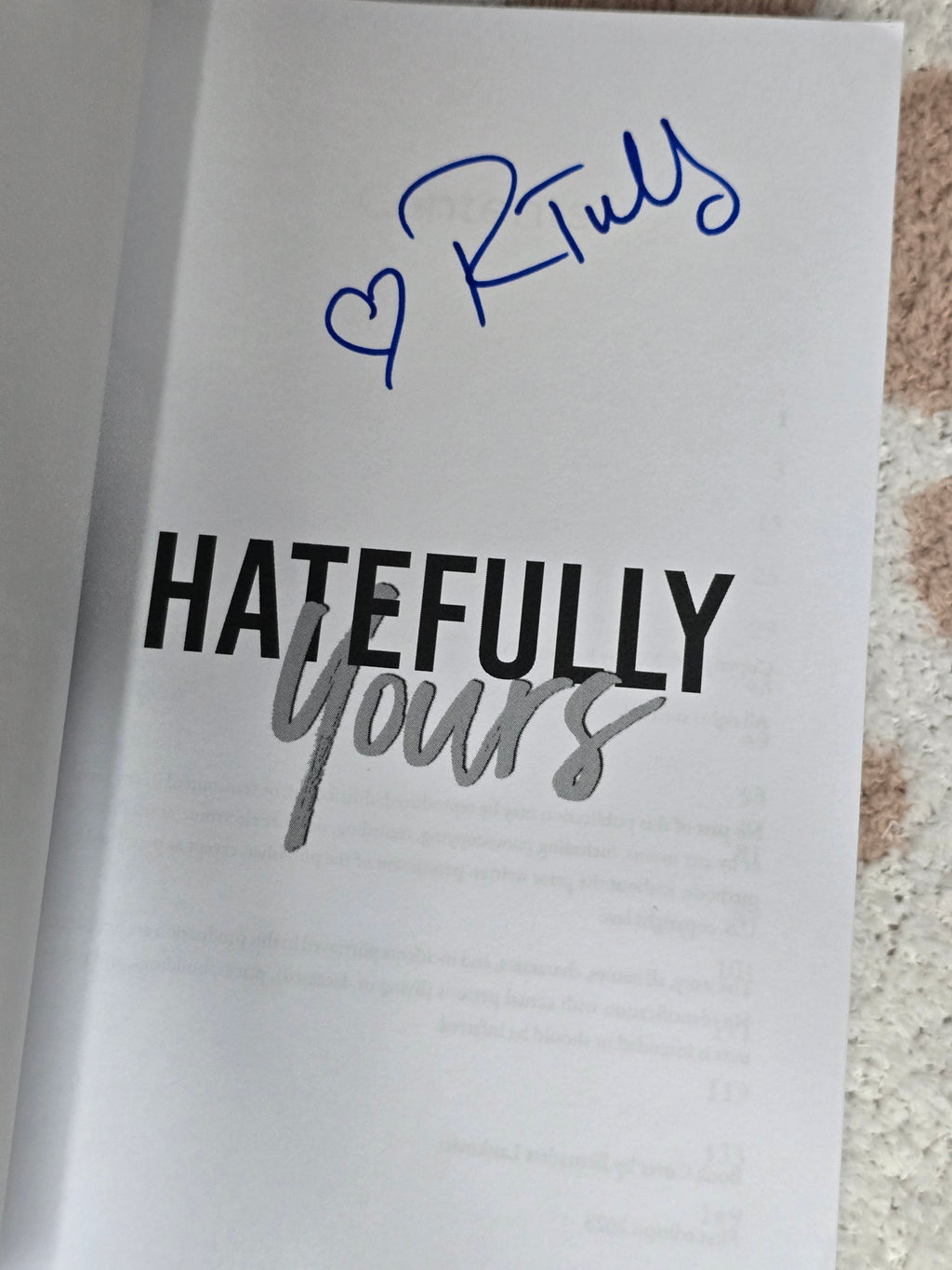 Hatefully Yours- Roxanne Tully