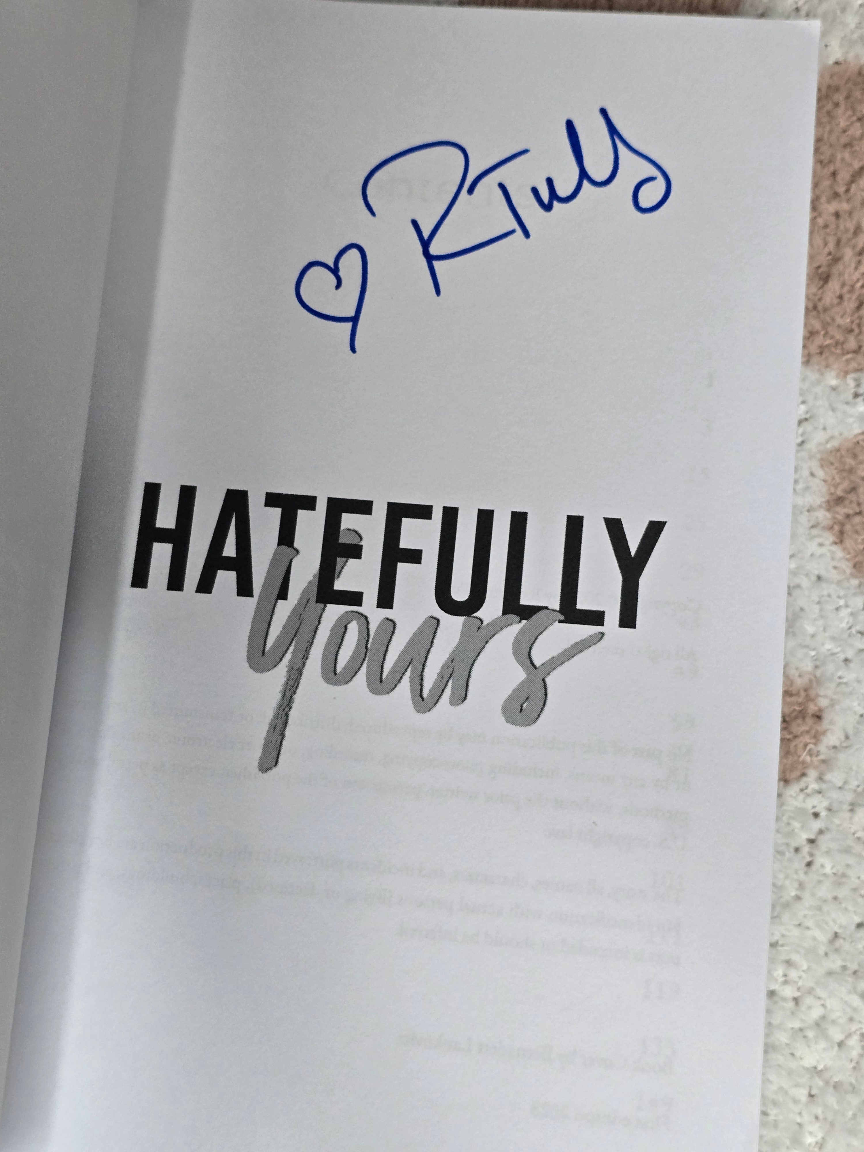 Hatefully Yours- Roxanne Tully