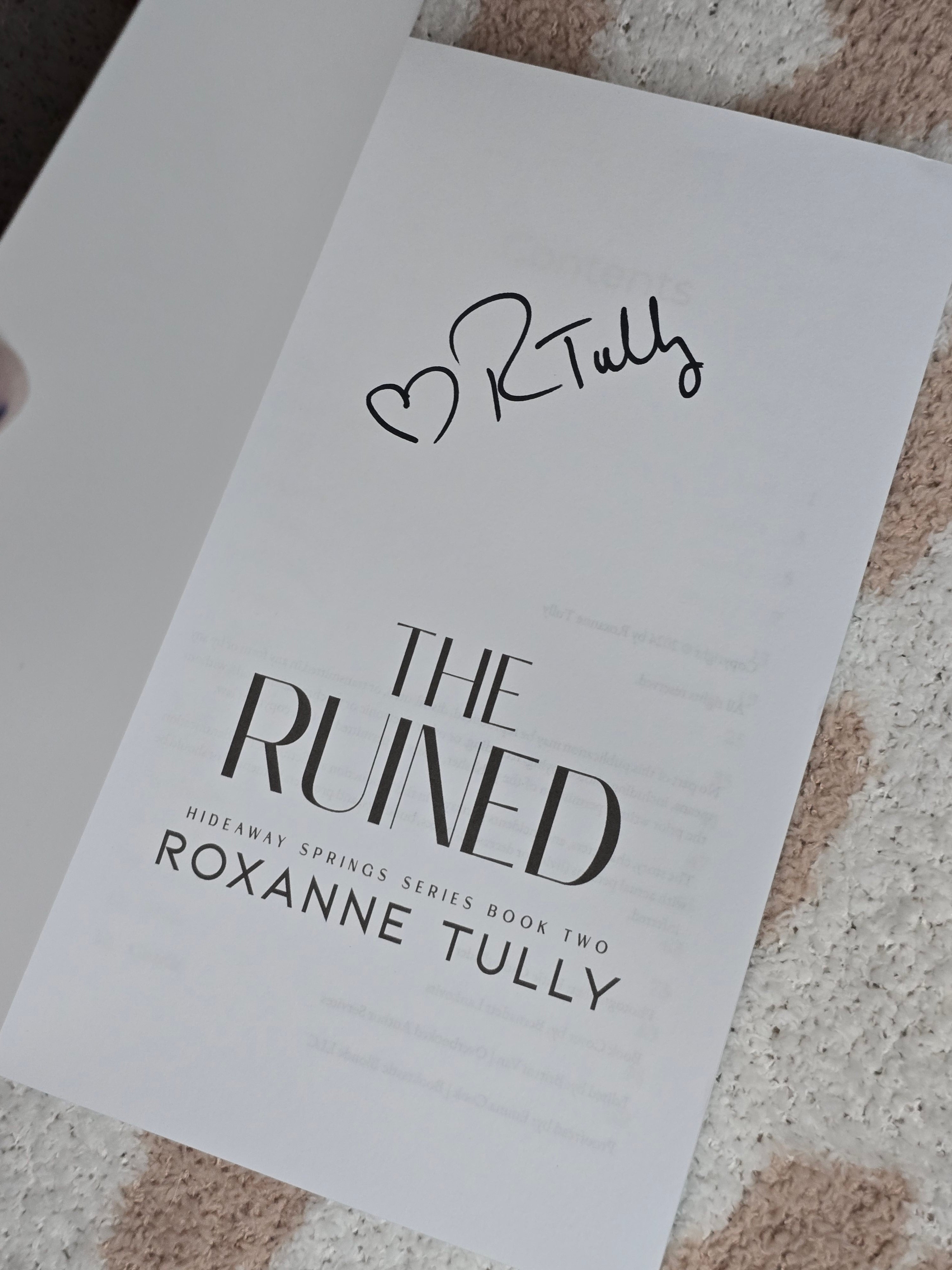 The Ruined- Roxanne Tully *signed OOP Indie model cover*