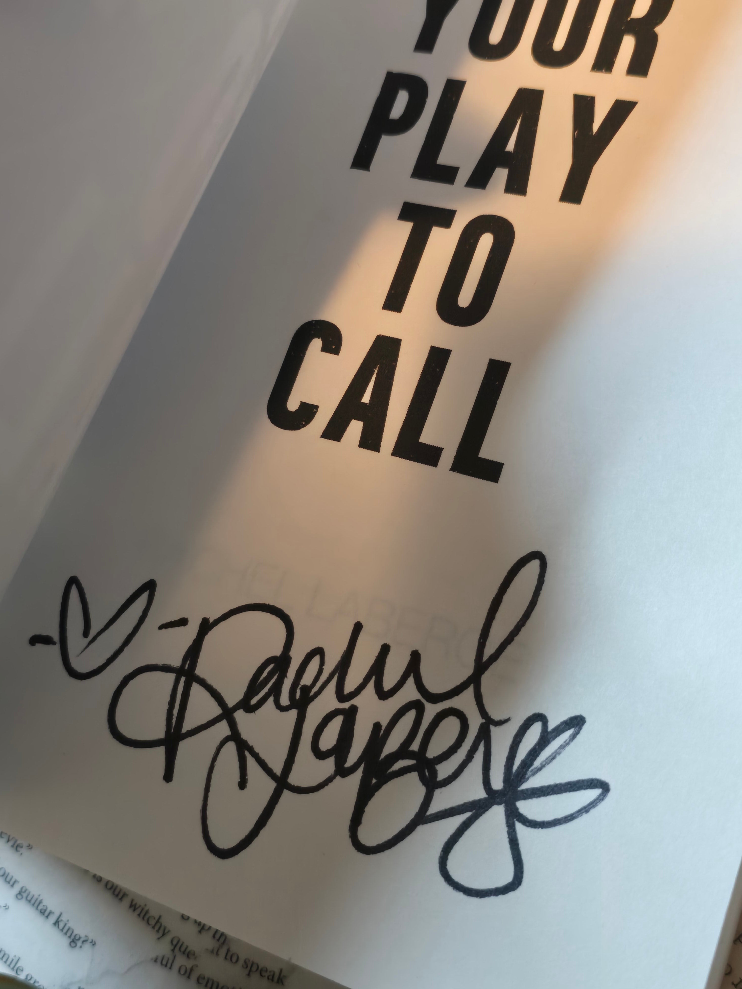 Your Play to Call- Rachel LaBerge *signed*