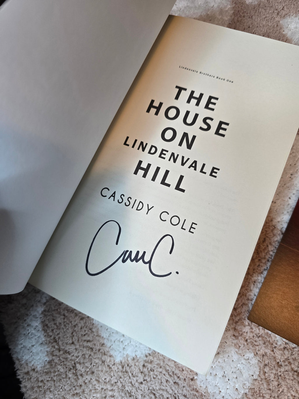 The House on Lindenvale Hill- Cassidy Cole *signed*